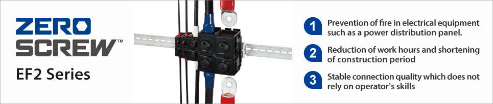 ZERO SCREW™ terminal block EF2 series